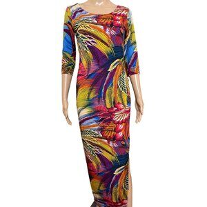 Dots Bodycon Multicolored Dress Size Medium but fits like a Small
